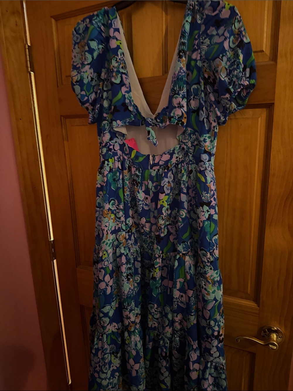Lilly Pulitzer Blue Floral Maxi Dress - Picture 2 of 2